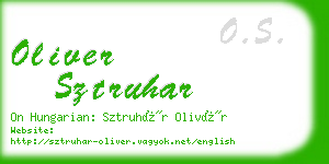 oliver sztruhar business card